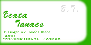 beata tanacs business card